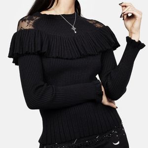 NWOT Disturbia Edith Lace Panelled Jumper (M)